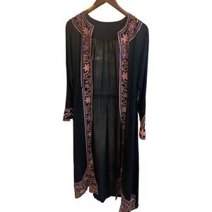 Anthropologie kaftan Size XS beach coverup pool kimono open front robe